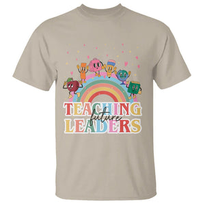 Teacher T Shirt Teaching Future Leaders Retro Groovy Education Back To School TS11 Sand Print Your Wear