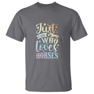 Horse Lover T Shirt Just A Girl Who Loves Horse TS11 Charcoal Print Your Wear