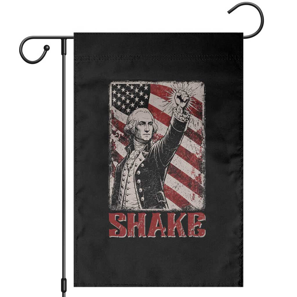 Shake And Bake George Washington 4th of July Couple Matching Garden Flag TS11 Black Print Your Wear