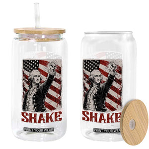 Shake And Bake George Washington 4th of July Couple Matching Glass Can TS11 Print Your Wear
