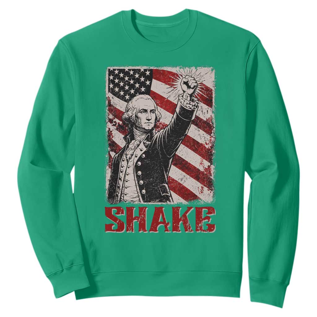 Shake And Bake George Washington 4th of July Couple Matching Sweatshirt TS11 Irish Green Print Your Wear
