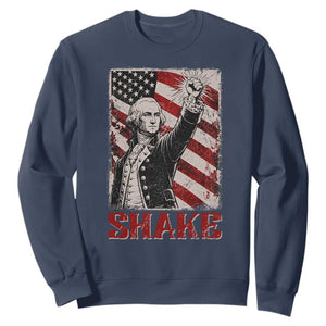 Shake And Bake George Washington 4th of July Couple Matching Sweatshirt TS11 Navy Print Your Wear
