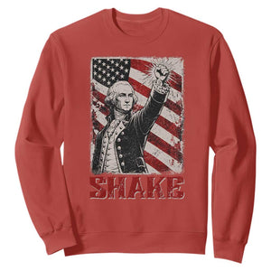 Shake And Bake George Washington 4th of July Couple Matching Sweatshirt TS11 Red Print Your Wear