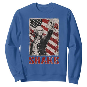 Shake And Bake George Washington 4th of July Couple Matching Sweatshirt TS11 Royal Blue Print Your Wear