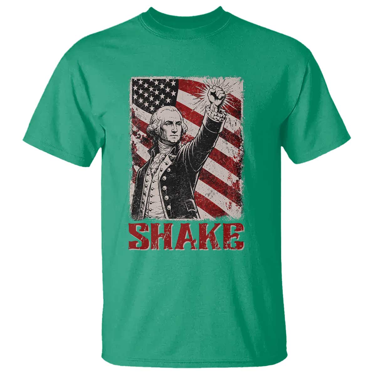Shake And Bake George Washington 4th of July Couple Matching T Shirt TS11 Irish Green Print Your Wear