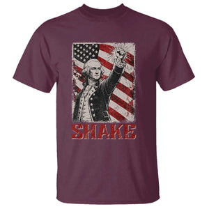 Shake And Bake George Washington 4th of July Couple Matching T Shirt TS11 Maroon Print Your Wear