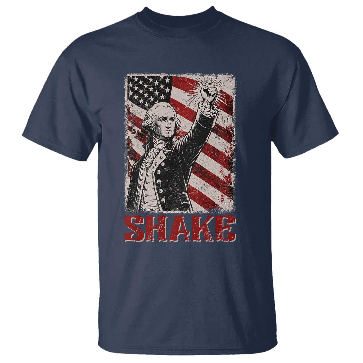 Shake And Bake George Washington 4th of July Couple Matching T Shirt TS11 Navy Print Your Wear