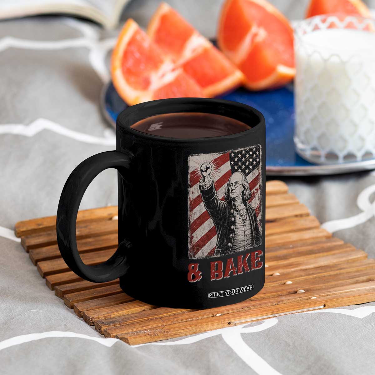 Shake And Bake Benjamin Franklin 4th of July Couple Matching Coffee Mug TS11 Print Your Wear