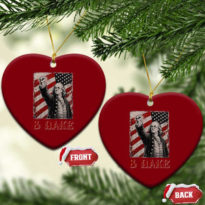 Shake And Bake Benjamin Franklin 4th of July Couple Matching Ceramic Ornament TS11 Print Your Wear