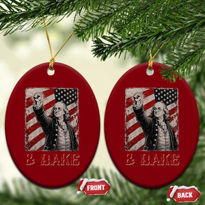 Shake And Bake Benjamin Franklin 4th of July Couple Matching Ceramic Ornament TS11 Print Your Wear
