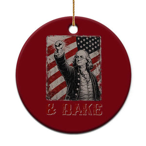 Shake And Bake Benjamin Franklin 4th of July Couple Matching Ceramic Ornament TS11 1pc Red Print Your Wear