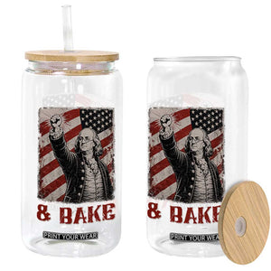 Shake And Bake Benjamin Franklin 4th of July Couple Matching Glass Can TS11 Print Your Wear