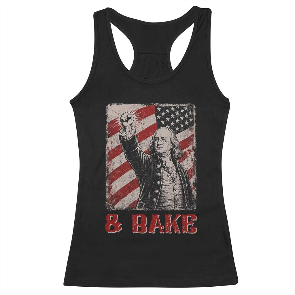 Shake And Bake Benjamin Franklin 4th of July Couple Matching Racerback Tank Top TS11 Black Print Your Wear