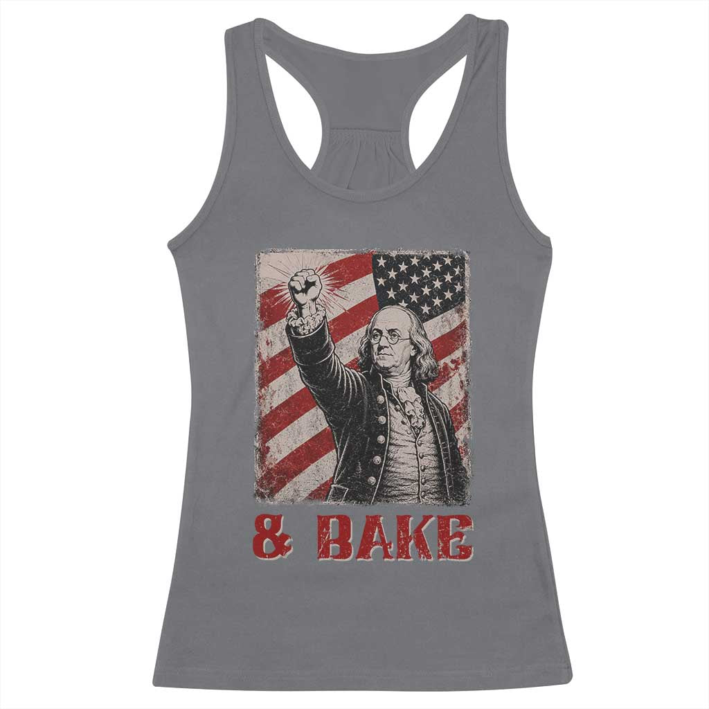 Shake And Bake Benjamin Franklin 4th of July Couple Matching Racerback Tank Top TS11 Charcoal Print Your Wear