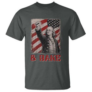 Shake And Bake Benjamin Franklin 4th of July Couple Matching T Shirt TS11 Dark Heather Print Your Wear