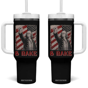 Shake And Bake Benjamin Franklin 4th of July Couple Matching Tumbler With Handle TS11 One Size: 40 oz Black Print Your Wear