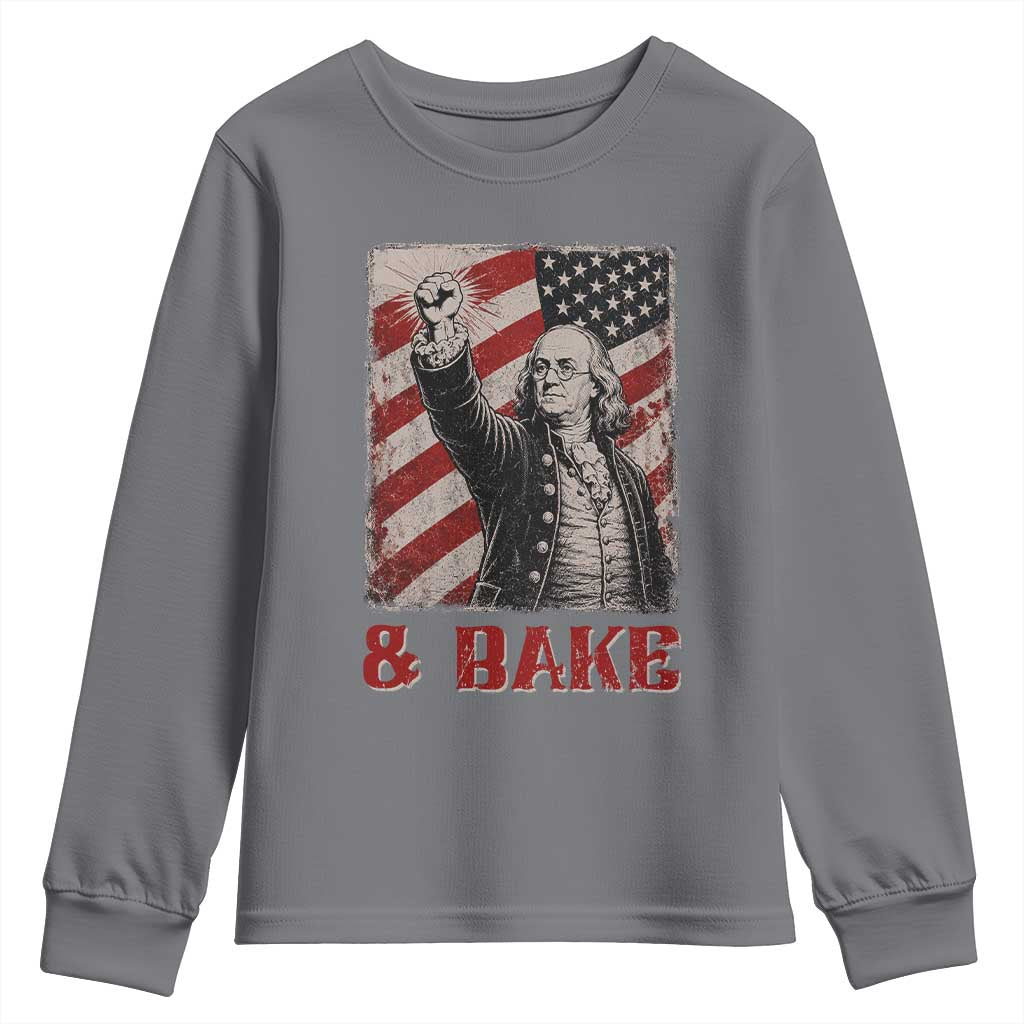 Shake And Bake Benjamin Franklin 4th of July Couple Matching Youth Sweatshirt TS11 Charcoal Print Your Wear