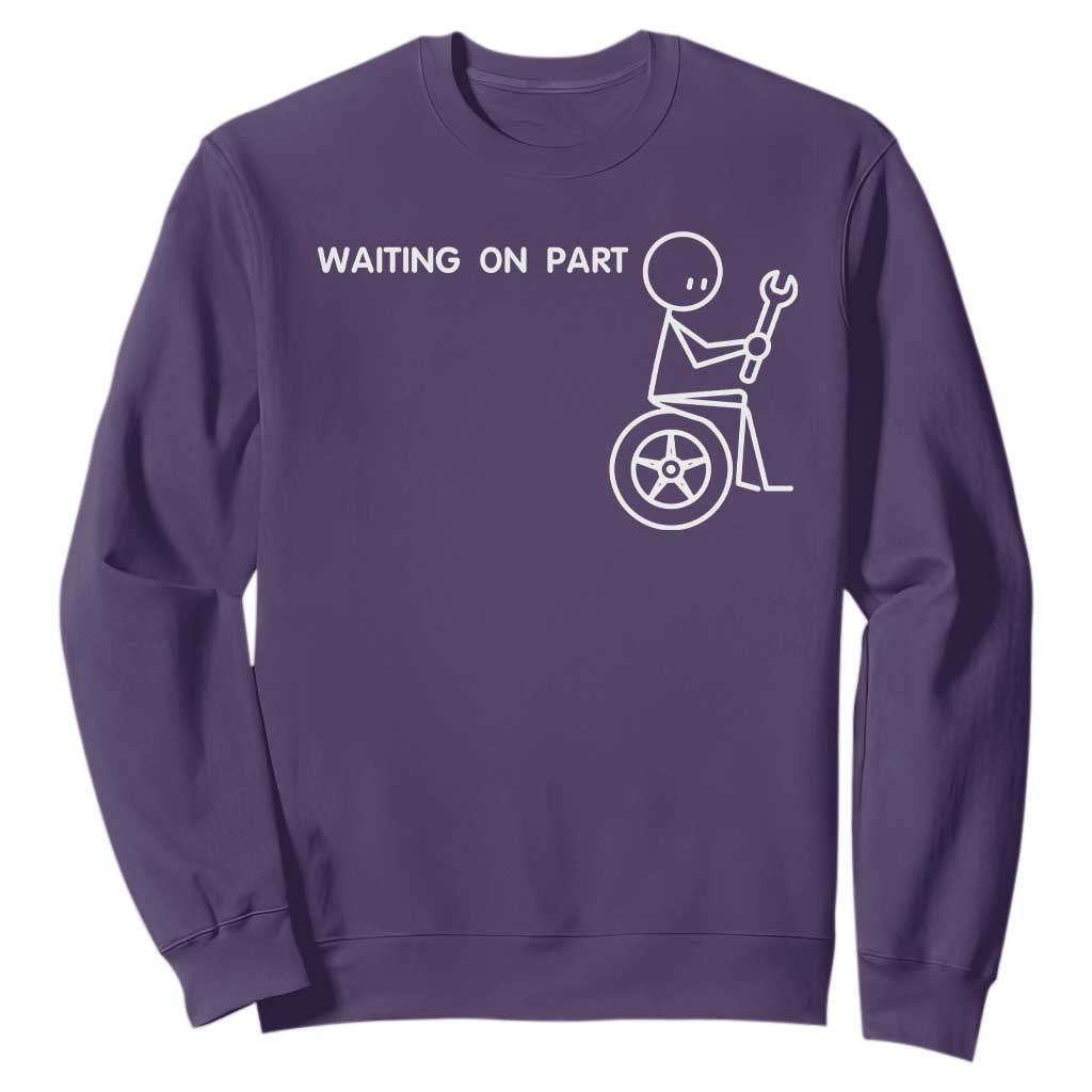 Waiting On Parts Funny Mechanic Sweatshirt Car Technician Auto Repair Life TS11 Purple Print Your Wear