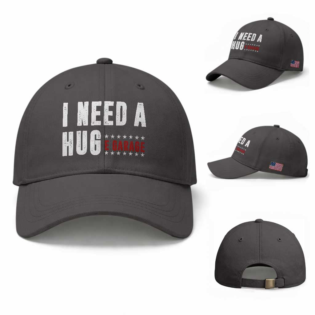 I Need A Huge Garage Funny Mechanic Baseball Cap Car Enthusiast TS11 Baseball Cap Universal Fit Dark Gray Print Your Wear