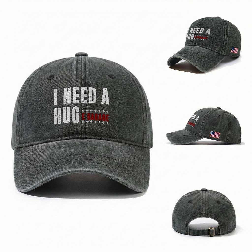 I Need A Huge Garage Funny Mechanic Washed Cotton Baseball Cap Car Enthusiast TS11 Washed Cap Universal Fit Dark Green Print Your Wear