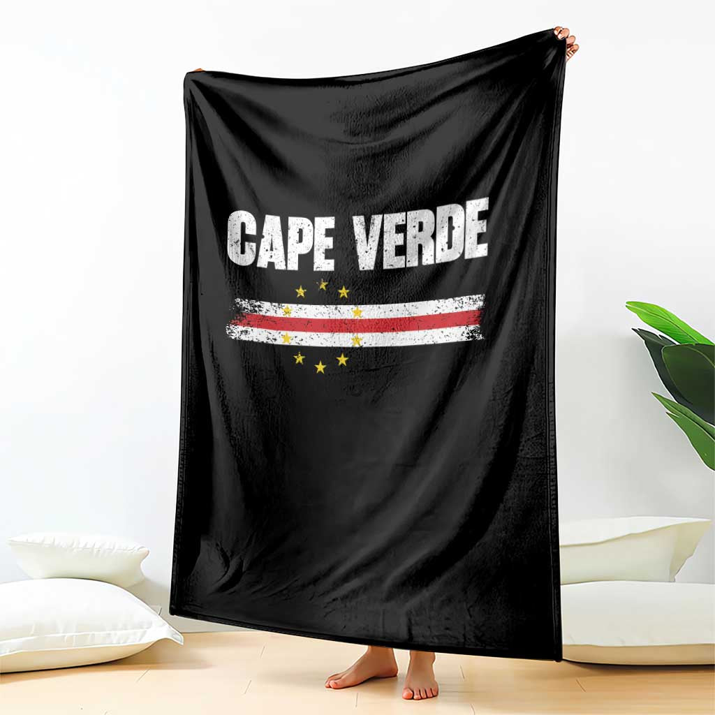 Cape Verde Pride Vintage Cape Verdean Flag 10 Stars Throw Blanket TS11 Print Your Wear