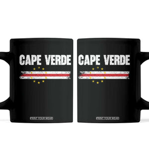 Cape Verde Pride Vintage Cape Verdean Flag 10 Stars Coffee Mug TS11 Black Print Your Wear