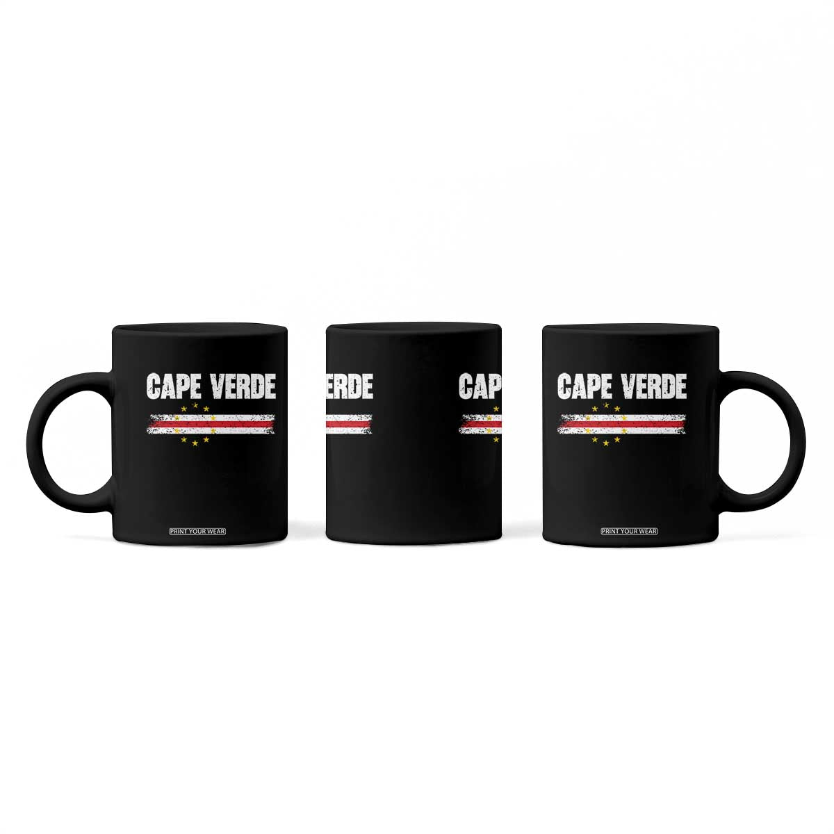 Cape Verde Pride Vintage Cape Verdean Flag 10 Stars Coffee Mug TS11 Print Your Wear