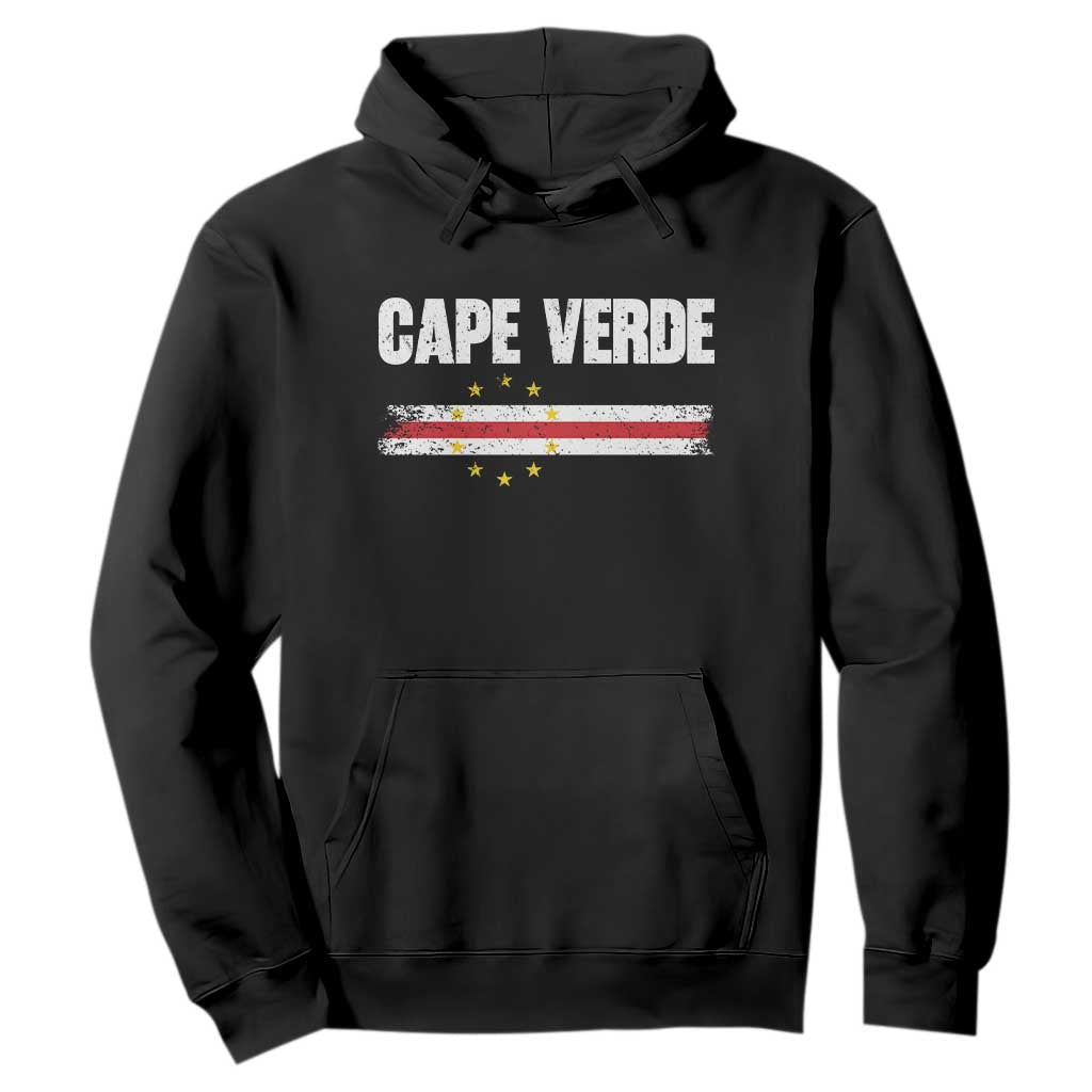 Cape Verde Pride Vintage Cape Verdean Flag 10 Stars Hoodie TS11 Black Print Your Wear