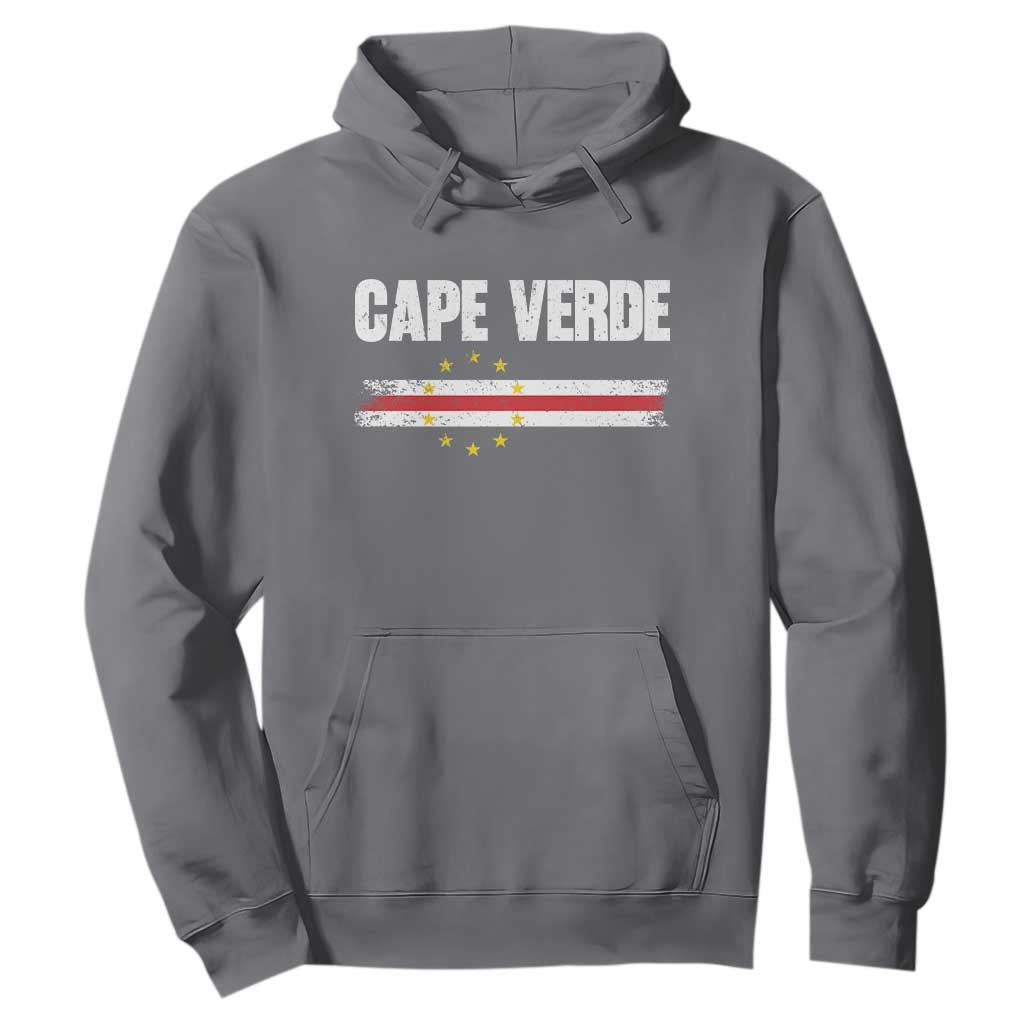 Cape Verde Pride Vintage Cape Verdean Flag 10 Stars Hoodie TS11 Charcoal Print Your Wear