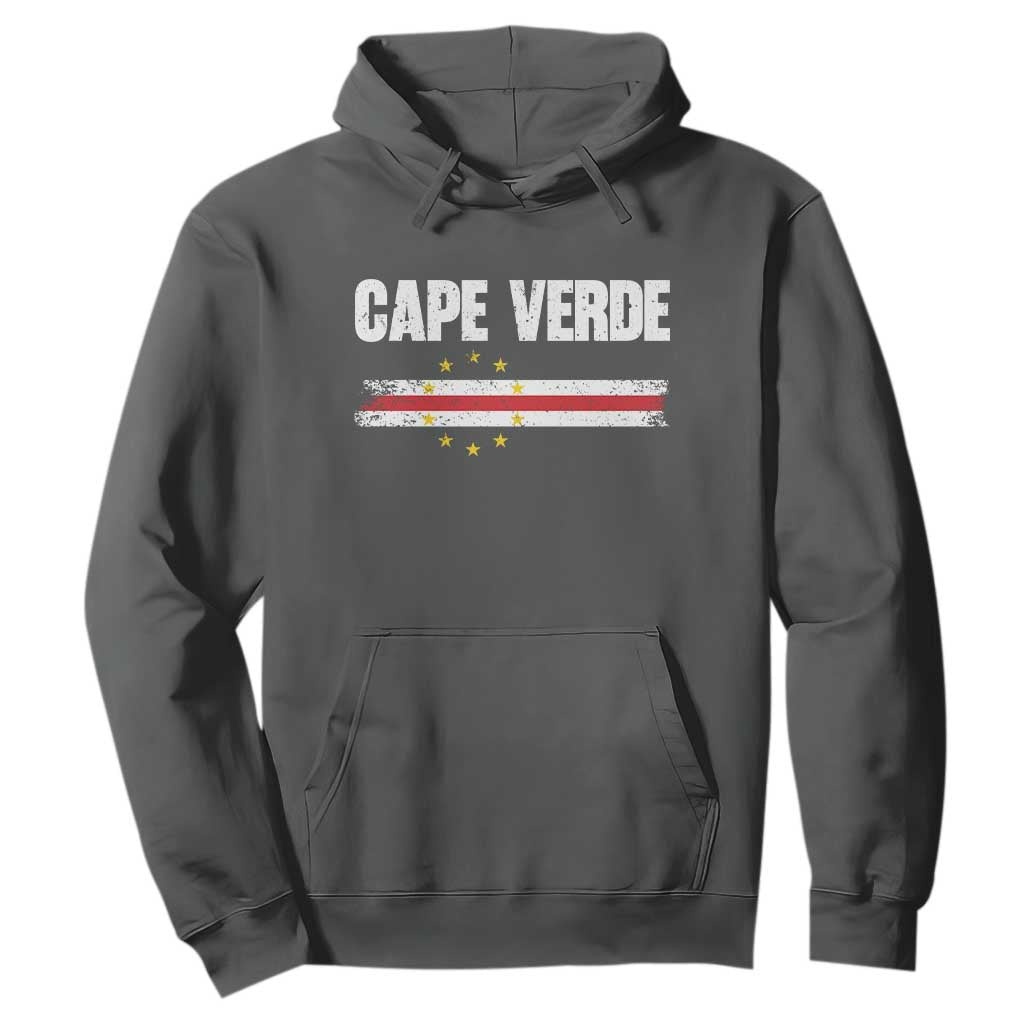Cape Verde Pride Vintage Cape Verdean Flag 10 Stars Hoodie TS11 Dark Heather Print Your Wear