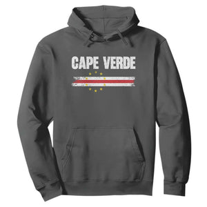 Cape Verde Pride Vintage Cape Verdean Flag 10 Stars Hoodie TS11 Dark Heather Print Your Wear