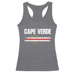 Cape Verde Pride Vintage Cape Verdean Flag 10 Stars Racerback Tank Top TS11 Charcoal Print Your Wear