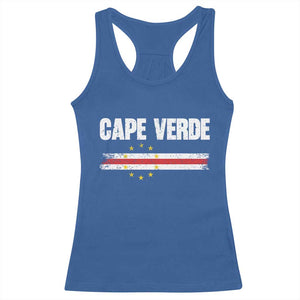 Cape Verde Pride Vintage Cape Verdean Flag 10 Stars Racerback Tank Top TS11 Royal Blue Print Your Wear