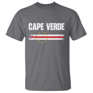 Cape Verde Pride Vintage Cape Verdean Flag 10 Stars T Shirt TS11 Charcoal Print Your Wear
