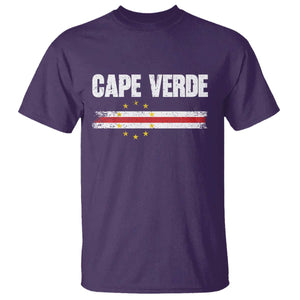 Cape Verde Pride Vintage Cape Verdean Flag 10 Stars T Shirt TS11 Purple Print Your Wear
