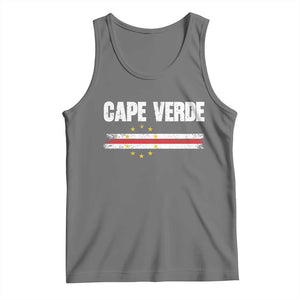 Cape Verde Pride Vintage Cape Verdean Flag 10 Stars Tank Top TS11 Black Heather Print Your Wear