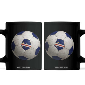 Cabo Verde Football Vintage Soccer Ball Graphic Coffee Mug TS11 Black Print Your Wear