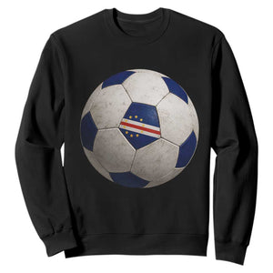 Cabo Verde Football Vintage Soccer Ball Graphic Sweatshirt TS11 Black Print Your Wear