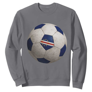 Cabo Verde Football Vintage Soccer Ball Graphic Sweatshirt TS11 Charcoal Print Your Wear