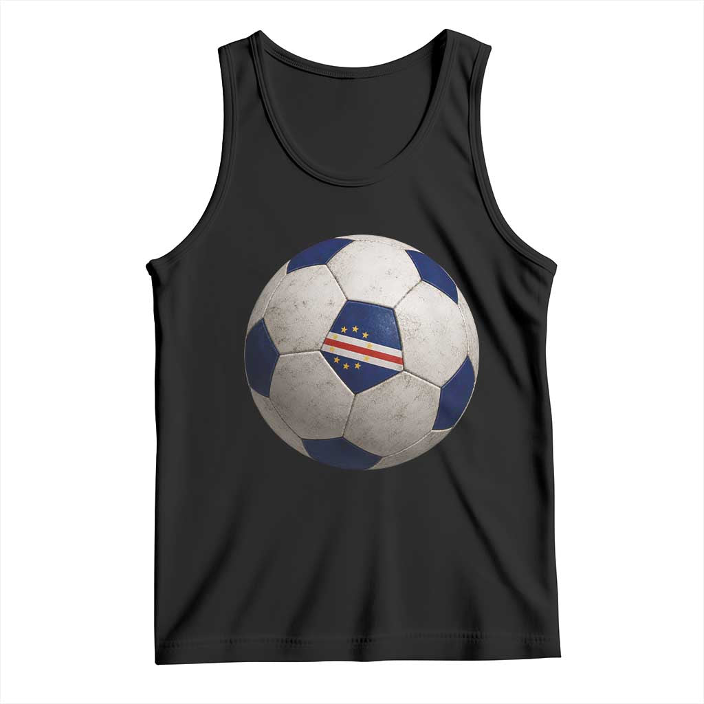 Cabo Verde Football Vintage Soccer Ball Graphic Tank Top TS11 Black Print Your Wear