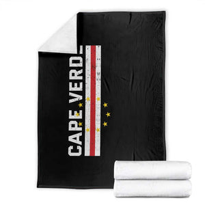 Cabo Verde Pride Vintage Jersey Cape Verdean Flag Throw Blanket TS11 Black Print Your Wear