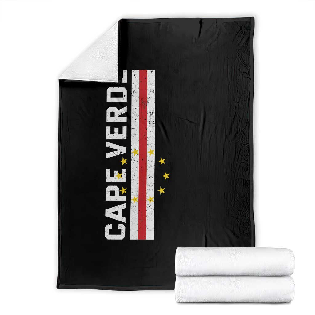 Cabo Verde Pride Vintage Jersey Cape Verdean Flag Throw Blanket TS11 Black Print Your Wear