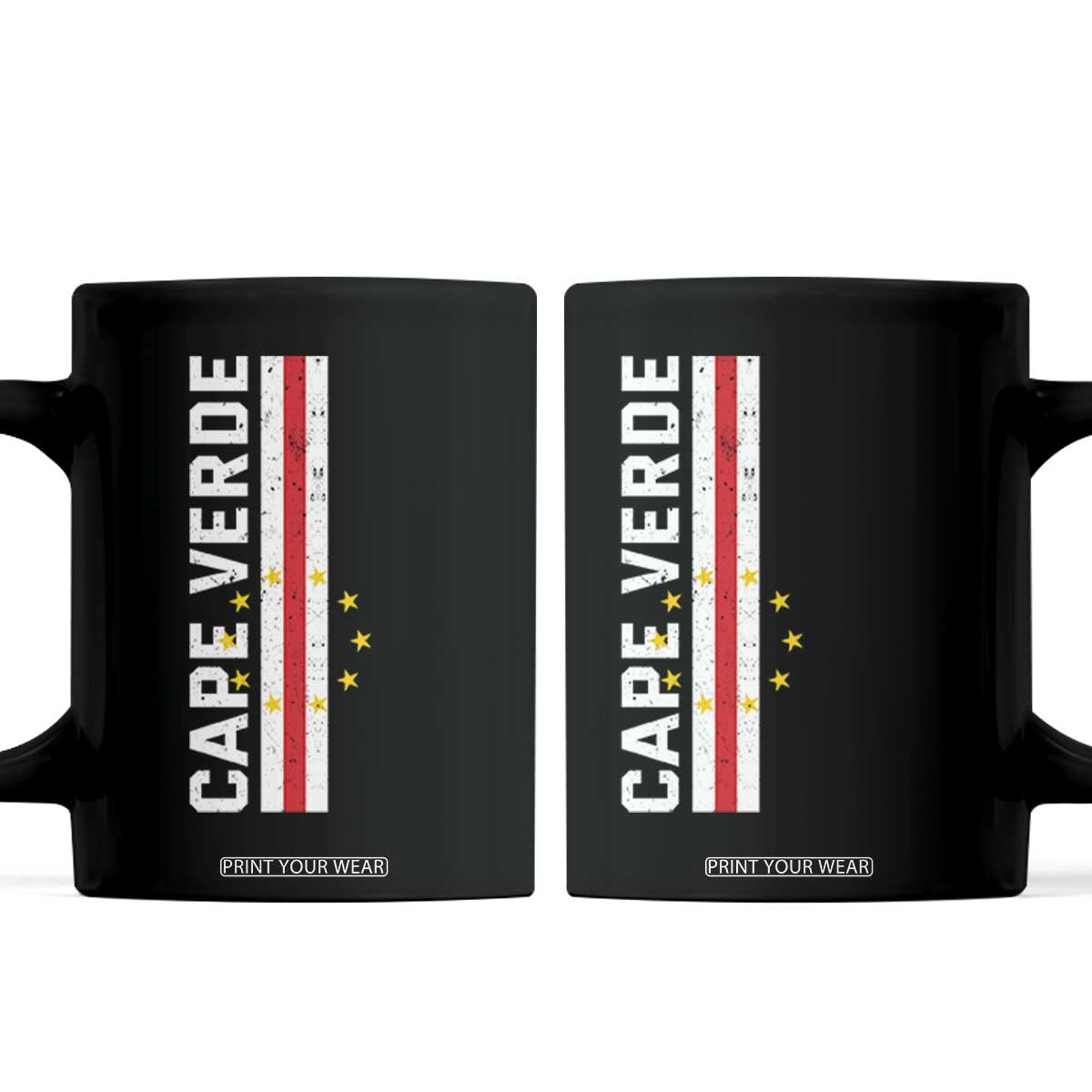 Cabo Verde Pride Vintage Jersey Cape Verdean Flag Coffee Mug TS11 Black Print Your Wear