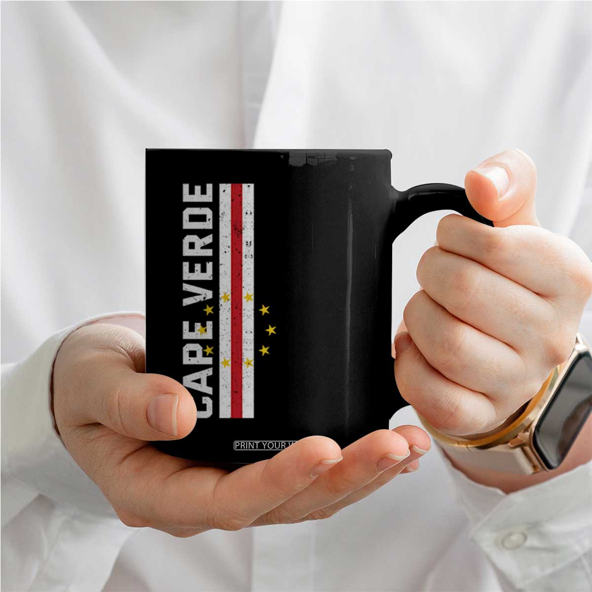 Cabo Verde Pride Vintage Jersey Cape Verdean Flag Coffee Mug TS11 Print Your Wear