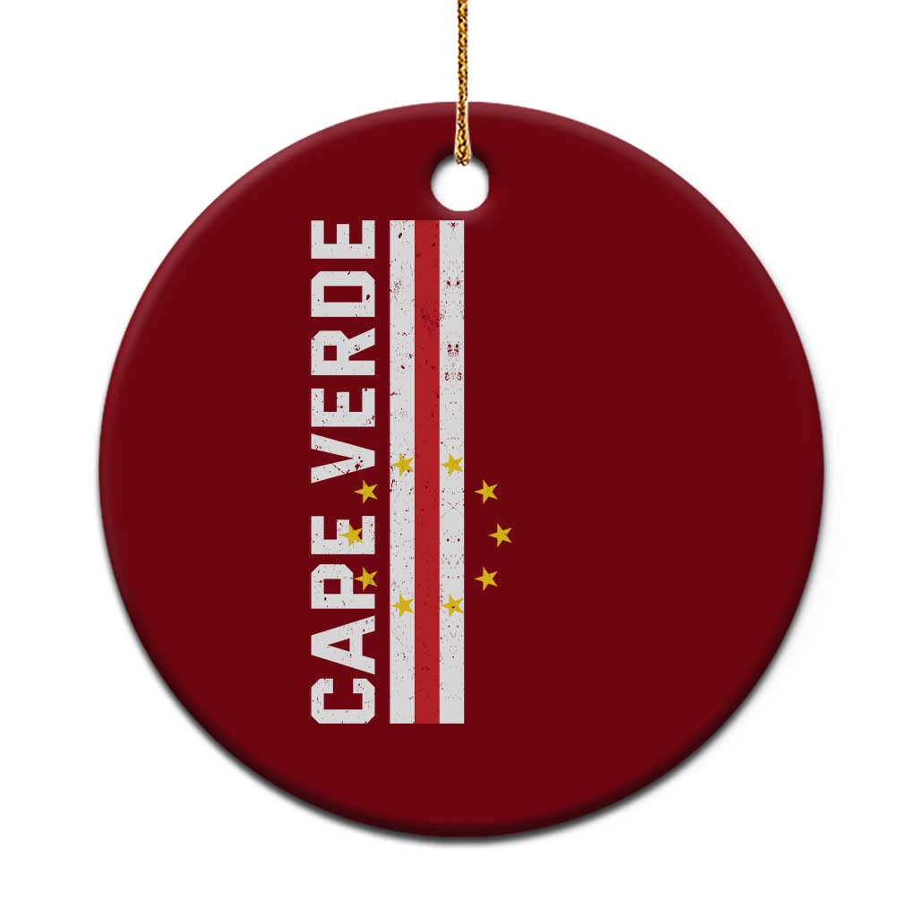 Cabo Verde Pride Vintage Jersey Cape Verdean Flag Ceramic Ornament TS11 1pc Red Print Your Wear