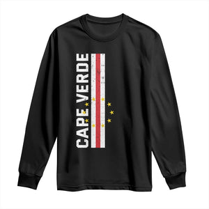 Cabo Verde Pride Vintage Jersey Cape Verdean Flag Long Sleeve Shirt TS11 Black Print Your Wear