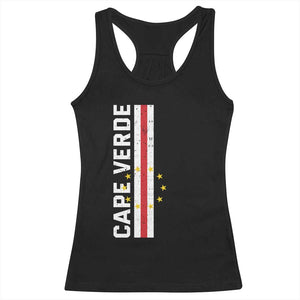 Cabo Verde Pride Vintage Jersey Cape Verdean Flag Racerback Tank Top TS11 Black Print Your Wear