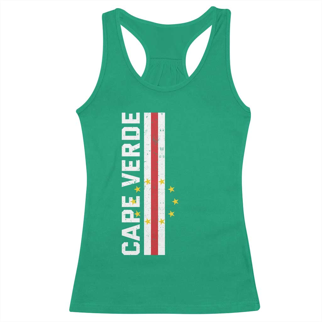 Cabo Verde Pride Vintage Jersey Cape Verdean Flag Racerback Tank Top TS11 Irish Green Print Your Wear