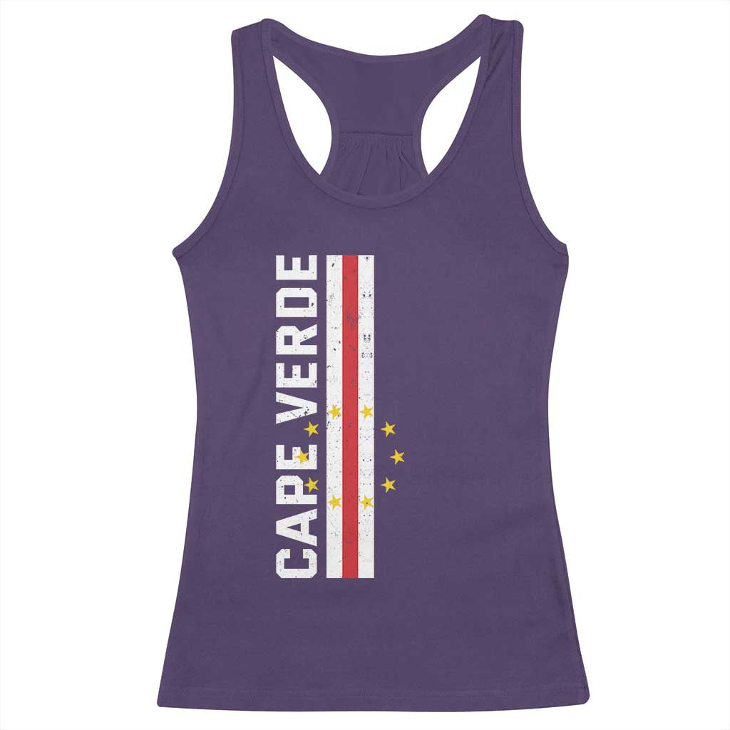 Cabo Verde Pride Vintage Jersey Cape Verdean Flag Racerback Tank Top TS11 Purple Print Your Wear