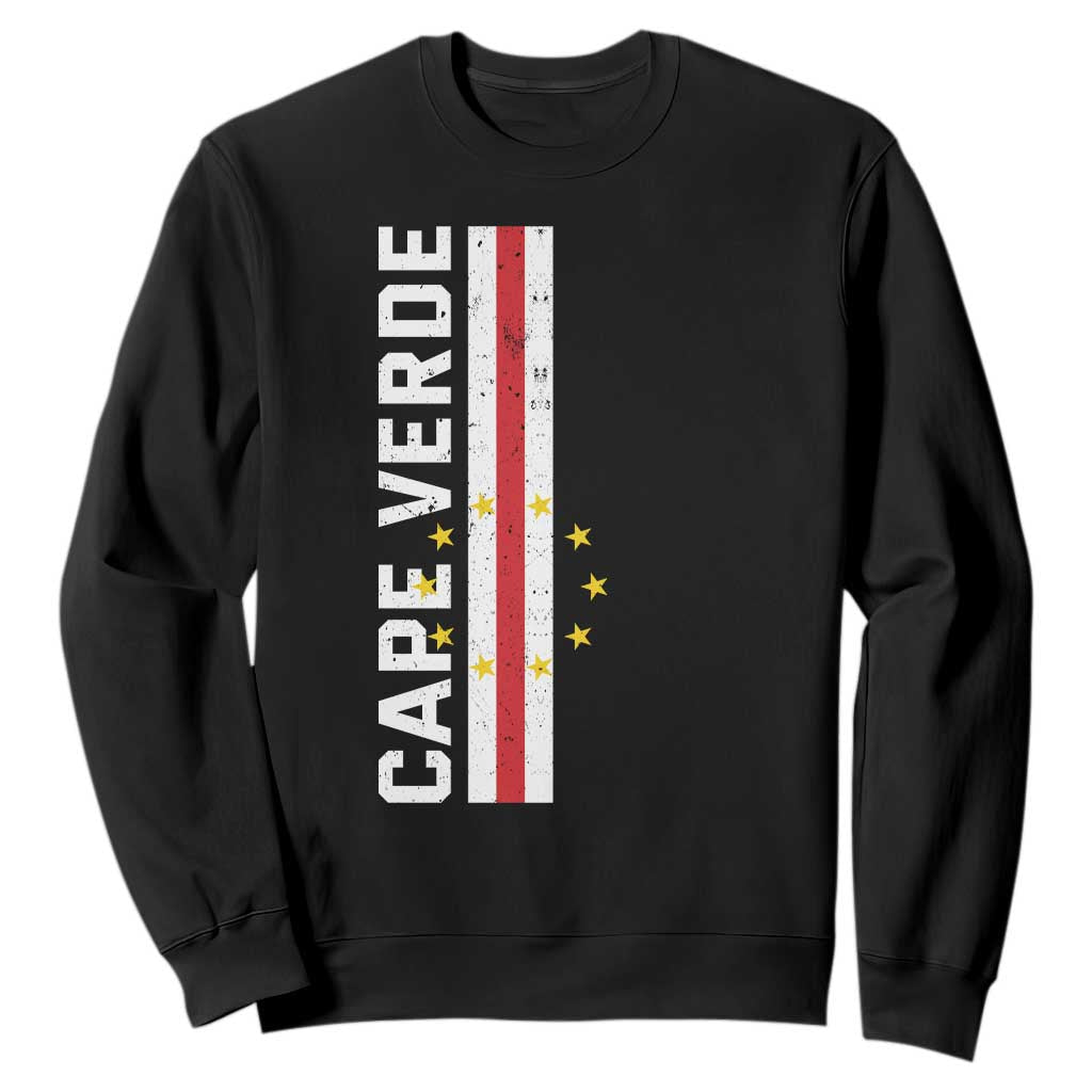 Cabo Verde Pride Vintage Jersey Cape Verdean Flag Sweatshirt TS11 Black Print Your Wear